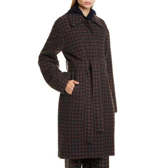 vince check coat